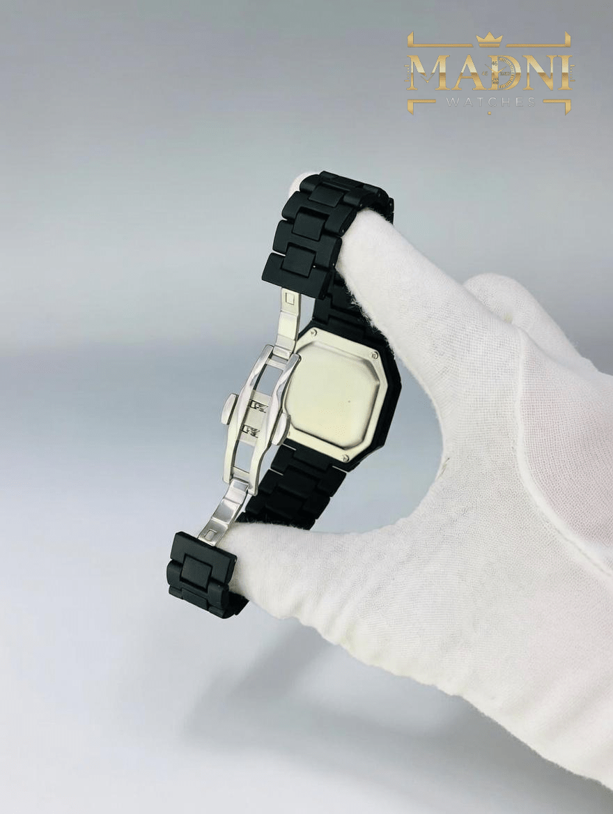 AURA Square Matte Black Watch - Madni Watches