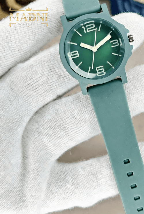 POMO Kids Quartz Watch – Silicone Rubber Strap, Attractive Colors - Madni Watches