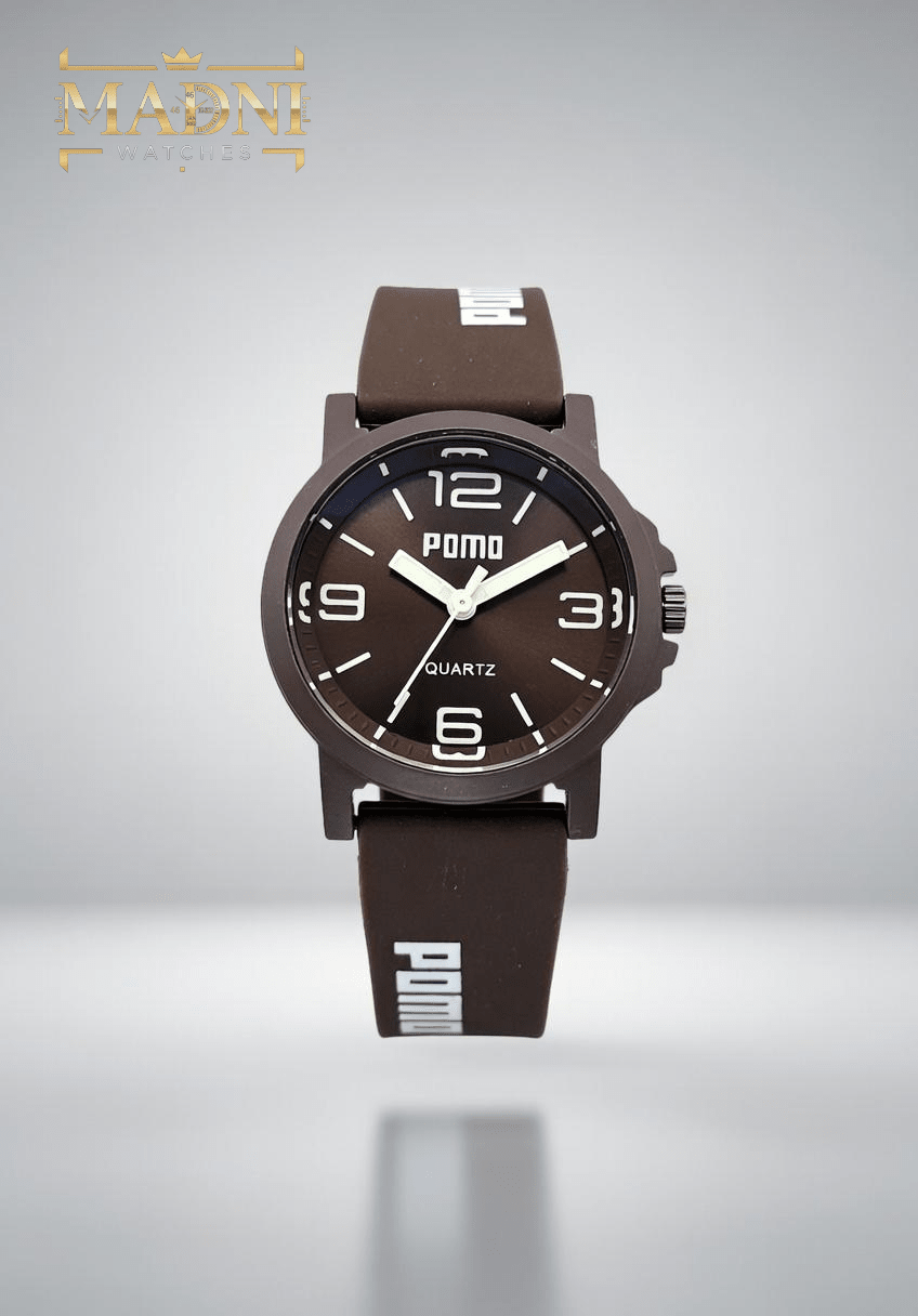 POMO Kids Quartz Watch – Silicone Rubber Strap, Attractive Colors - Madni Watches