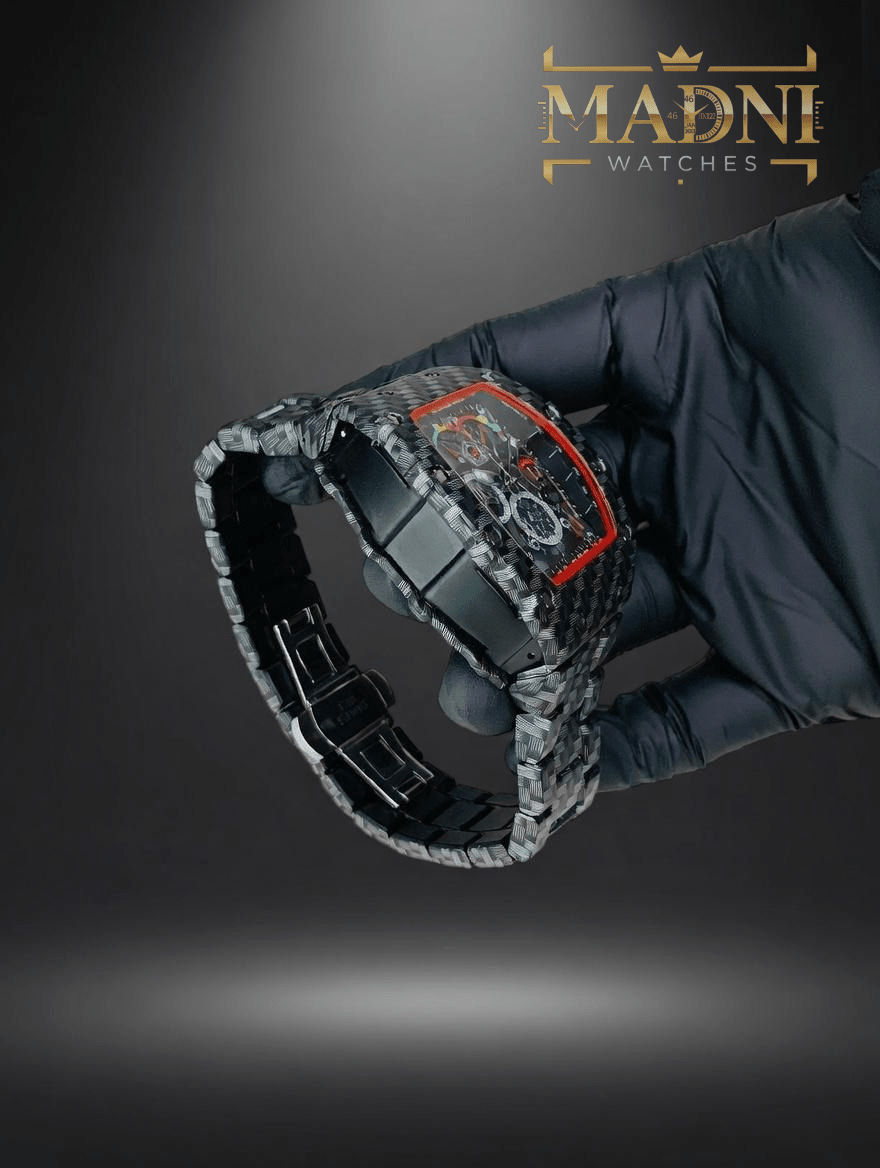 Richard Mille RM - Inspired Skeleton Carbon Fiber Watch - Madni Watches