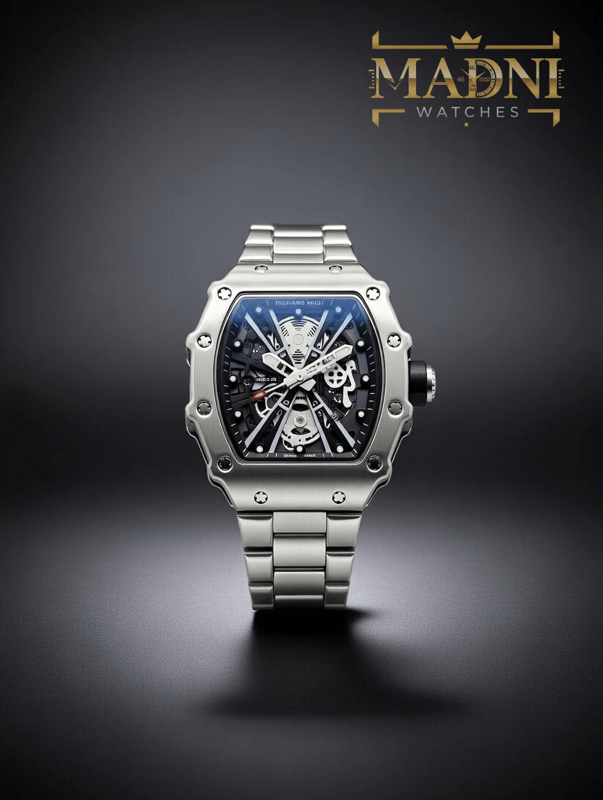 Richard Mille RM - Inspired Skeleton Carbon Fiber Watch - Madni Watches